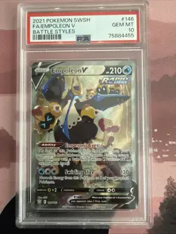 PSA 10 GEM MINT Empoleon V 146/163 Alternate Alt Art Battle Styles 2021 Pokemon - Image 1