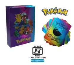 TRADING POKEMON RAINBOW COLORFUL CARDS,KIDS GIFTS,BIRTHDAY GIFTS,55 CARDS - Image 1