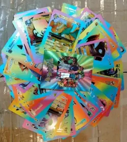 TRADING POKEMON RAINBOW COLORFUL CARDS,KIDS GIFTS,BIRTHDAY GIFTS,55 CARDS - Image 2