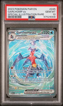2023 POKEMON PAR EN-PARADOX RIFT SPECIAL ILLUSTRATION RARE GARCHOMP EX PSA 10 - Image 1