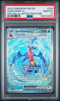 2023 POKEMON PAR EN-PARADOX RIFT SPECIAL ILLUSTRATION RARE GARCHOMP EX PSA 10 - Image 1