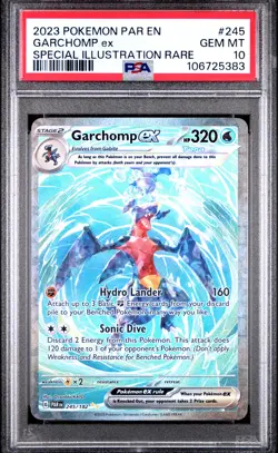 2023 POKEMON PAR EN-PARADOX RIFT SPECIAL ILLUSTRATION RARE GARCHOMP EX PSA 10 - Image 1