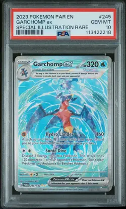 2023 POKEMON PAR EN-PARADOX RIFT SPECIAL ILLUSTRATION RARE GARCHOMP EX PSA 10 - Image 1