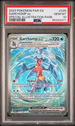 2023 POKEMON PAR EN-PARADOX RIFT SPECIAL ILLUSTRATION RARE GARCHOMP EX PSA 10 - Image 1