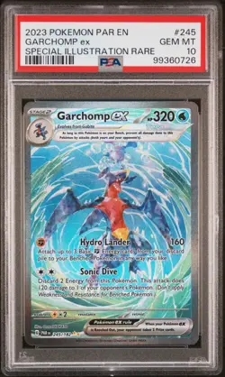 2023 GARCHOMP ex POKEMON PAR EN-PARADOX RIFT SPECIAL ILLUSTRATION RARE PSA 10 - Image 1