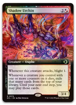 Shadow Urchin (Extended Art) #379 (Foil) (NM) ECL Magic MTG - Image 1