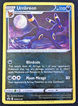 2021 Sword & Shield Promo Series Umbreon NM TCG Rare Holo Promo #SWSH129 - Image 1