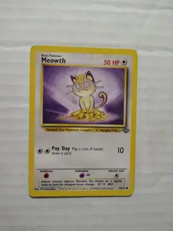 Meowth 56/64 Jungle Unlimited Pokemon Card WOTC Card - Image 1