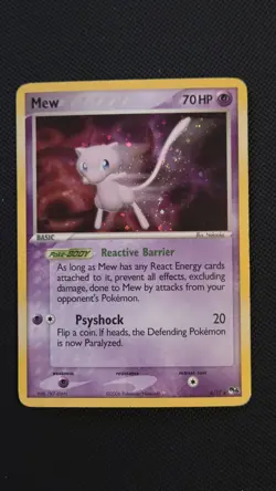 💫 Tail Swirl 💫 Mew 4/17 Holo Rarre POP Series 4 Pokemon Card - Mp/Hp - Image 1