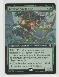 Ferrafor, Young Yew - Extended Art Rare MtG Card ECC 36 - Image 1