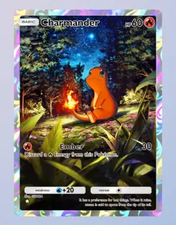 Charmander ☆ Pokemon TCGP TCG Pocket English ENG Full Art Digital Trading Card - Image 1