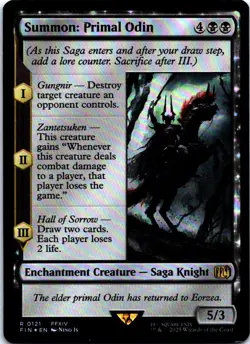 Summon: Primal Odin R FINAL FANTASY FOIL 121 LP LP-LP - Image 1