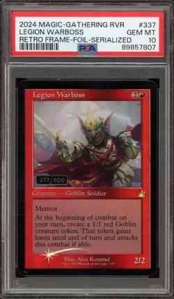 Magic The Gathering MTG Legion Warboss Retro Foil Serialized 277/500 PSA 10 - Image 1