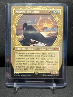 Aragorn, the Uniter - Showcase - Magic MTG 2023 Lord of the Rings NM - Image 1