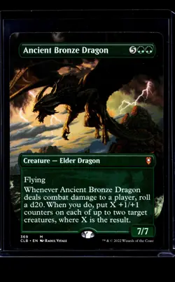 MTG Commander Legends Battle for Baldur's Gate Borderless Ancient Brass Dragon - Image 1