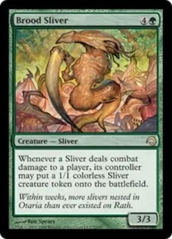 1x Brood Sliver - Foil Light Play, English Premium Deck Series: Slivers MTG Magi - Image 1
