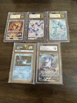 Pokemon Articuno Graded Lot Cgc And Ace All Grade Tens - Image 1