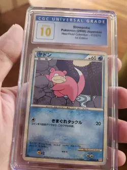 (POP 2) CGC 10 PRISTINE Slowpoke 017/070 POKEMON HEARTGOLD Japanese 1st Ed. - Image 2