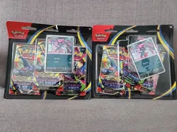 2x Pokemon Phantasmal Flames ME02 3-Pack Blister! Brand New LOT - Image 1