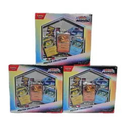 3X Pokemon TCG Prismatic Evolutions Poster Collection Flareon Jolteon Vaporeon - Image 1