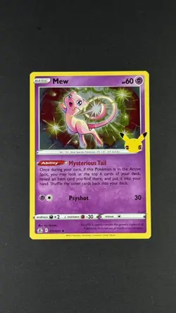 Mew 011/025 Holo Rare Celebrations Pokemon TCG NM - Image 1