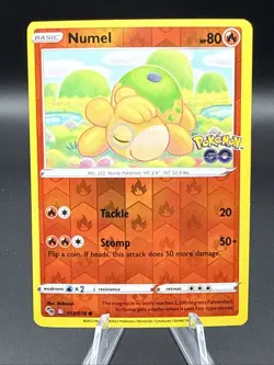 Numel (Peelable Ditto) 013/078 Pokemon Go Reverse Holo Unpeeled Common LP+ - Image 1