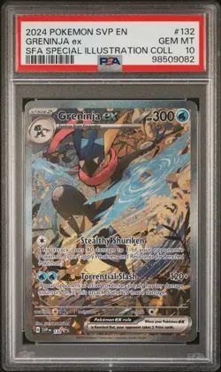 2024 Pokemon Greninja ex #132 SV Promo Special Illustration Coll. PSA 10 - Image 1