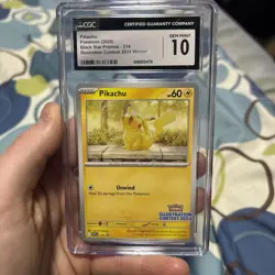 Pikachu Black Star Promo 214 Illustration Contest 2024 Pokemon CGC Gem Mint 10 - Image 1