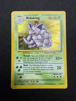 Pokemon Nidoking Base Set 11/102 Holo Rare 1999 HP - Image 1