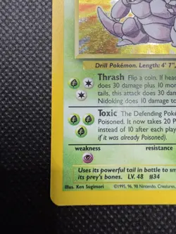 Pokemon Nidoking Base Set 11/102 Holo Rare 1999 HP - Image 5