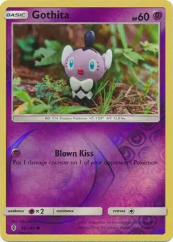 Gothita 52/145 Guardians Rising Reverse Holo Common Near Mint Pokemon DNA GAMES - Image 1