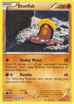 Pokemon - Stunfisk - 83/113 - Uncommon - Legendary Treasures - NM - Image 1