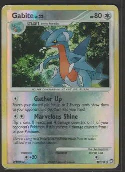 Gabite Reverse Holo 48/123 Mysterious Treasures Pokemon - DAMAGED - SEE DESCR - Image 1