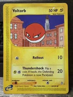 Voltorb - Aquapolis 64/147 2002 - E Reader - Pokemon TCG - WOTC - Image 1