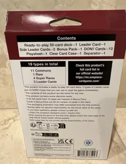 One Piece TCG: The Three Brothers Ultra Deck Box ST-13 Factory Sealed Mint - Image 2