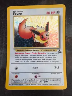 2000 Black Star Promo Eevee #11 Holo Pokemon Card MP - Image 1