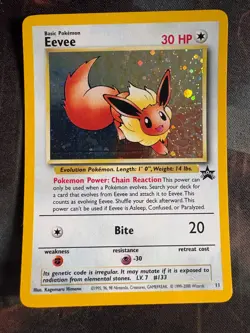 2000 Black Star Promo Eevee #11 Holo Pokemon Card MP - Image 1