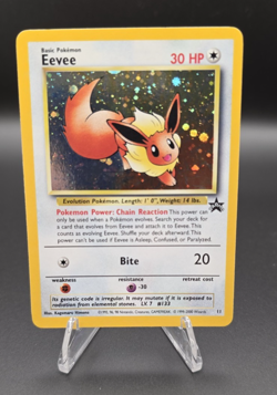 EEVEE / Black Star Holo Promo Pokemon #11 Vintage 1999-2000 MP Card - Image 1