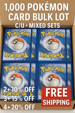 1000+ Pokemon Cards! Bulk Lot - Rare/Common/Uncommon - No Energy - Free Ship! - Image 1