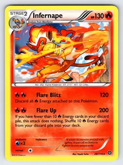 Infernape 20/114 2016 XY Steam Siege Pokemon Card TCG Nintendo Holo Rare - VLP - Image 1