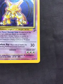 Pokemon Cards: Base Set 2 Rare Holo: Alakazam 1/130 - Image 5