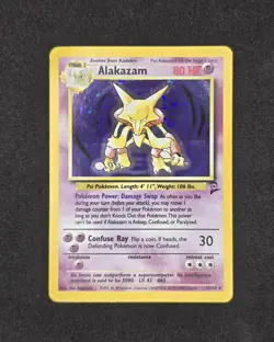 Alakazam - 1/130 - Pokemon Base Set 2 Holo Rare Card WOTC MP - Image 1