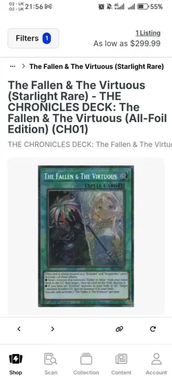 Yu-Gi-Oh The Fallen and The Virtuous Starlight Rare 1st Edition Near Mint SEALED - Image 5