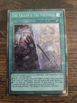 Yu-Gi-Oh Starlight Rare The Fallen & The Virtuous 1st Edition and Near Mint - Image 1