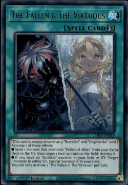 The Fallen & The Virtuous 1st Ed Ultra Rare CH01-EN019 Yu-Gi-Oh! - Image 1