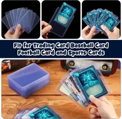 Hard Trading Cards Sleeves Plastic Card Case Cover 3x4 Collector Clear - Image 4