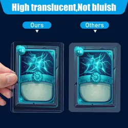 Hard Trading Cards Sleeves Plastic Card Case Cover 3x4 Collector Clear - Image 5