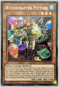 INCH-EN015 Witchcrafter Pittore - Secret Rare 1st Edition Near Mint YuGiOh Card - Image 1