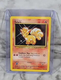 Vulpix 68/102 Base Set Unlimited Vintage WOTC Pokemon Card / Near Mint - Image 1