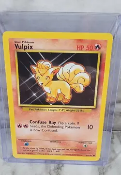 Vulpix 68/102 Base Set Unlimited Vintage WOTC Pokemon Card / Near Mint - Image 3